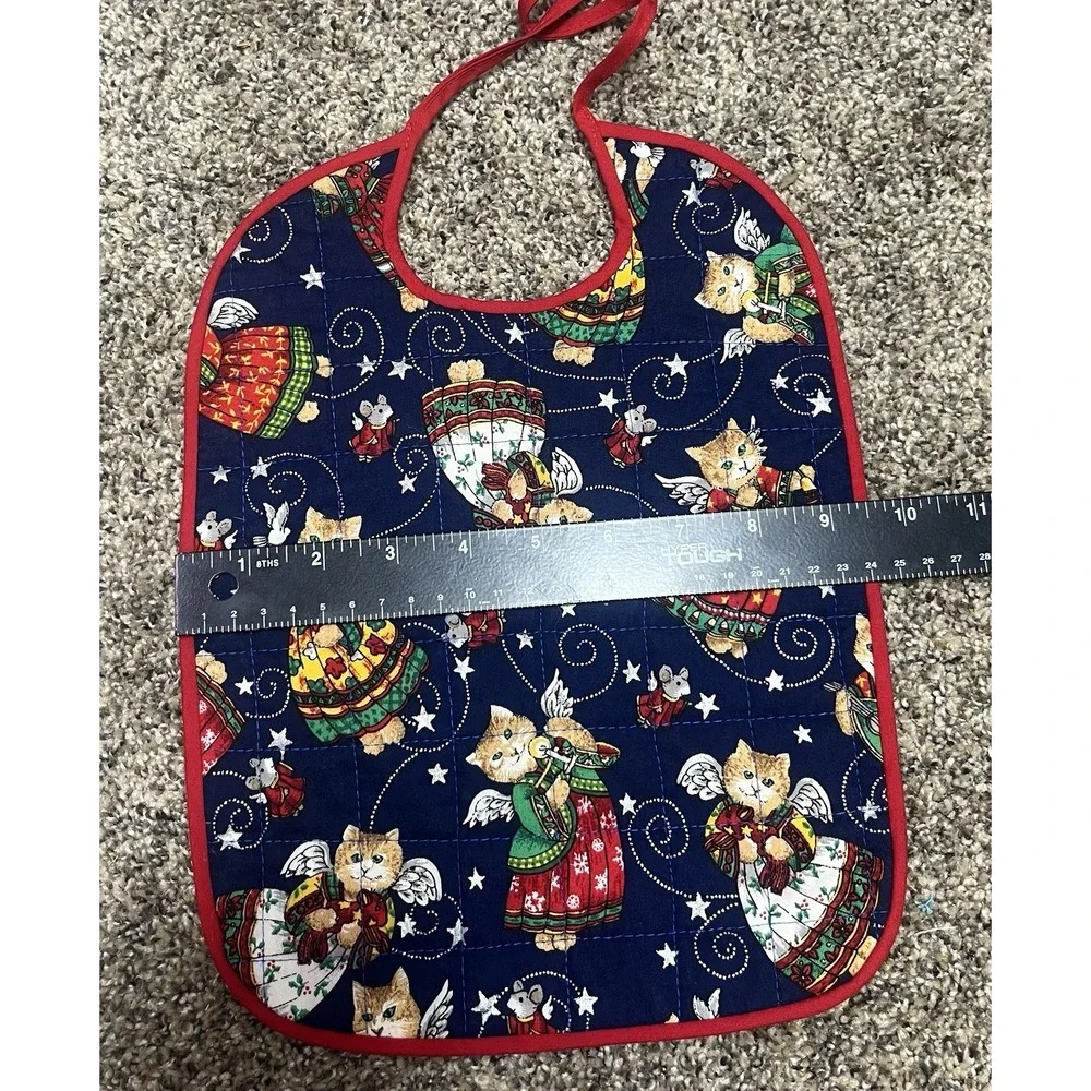 Lot Of 6 Quilted Handmade Christmas Shirt protector Bib Large Size 12